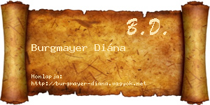 Burgmayer Diána névjegykártya